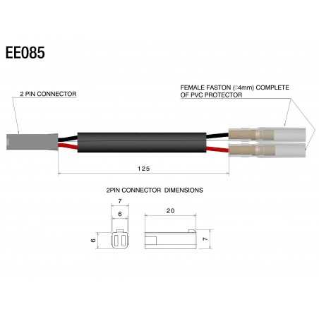 RIZOMA Kit de cableado eléctrico para intermitentes y espejos integrados EE085