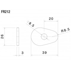 RIZOMA Adaptador mini intermitente para motos FR212