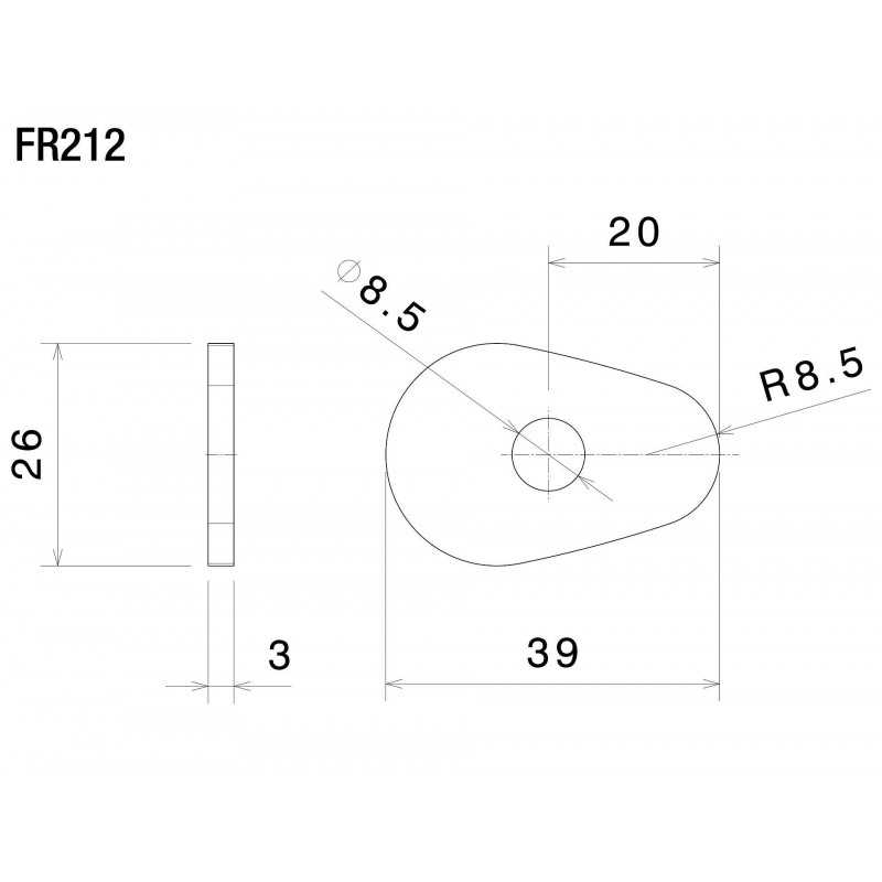 RIZOMA Adaptador mini intermitente para motos FR212