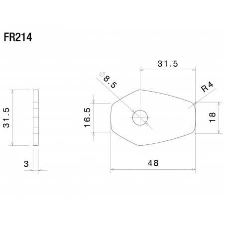 RIZOMA Mini flashing turn signals adapters FR214