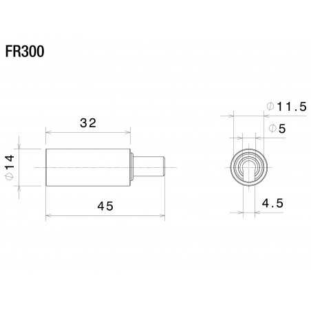 RIZOMA Mini flashing turn signals adapters 32mm FR300