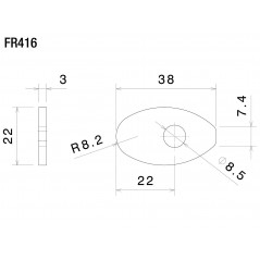 RIZOMA Tapa tapon orificio mini intermitentes FR416