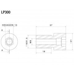 RIZOMA Adaptador universal para PROGUARD SYSTEM y espejos End Mount LP300