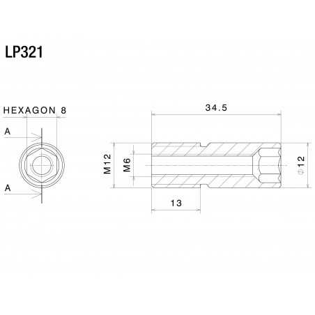RIZOMA Adapter fitting for protector PROGUARD SYSTEM LP321