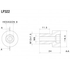 RIZOMA Adapter fitting for protector PROGUARD SYSTEM LP322