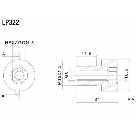 RIZOMA Herraje adaptador para protector PROGUARD SYSTEM LP322