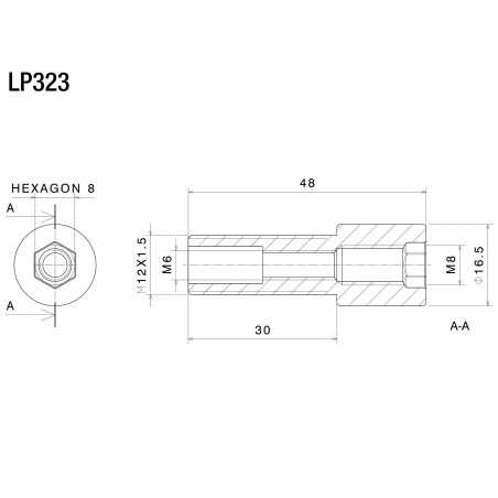 RIZOMA Herraje adaptador para protector PROGUARD SYSTEM LP323