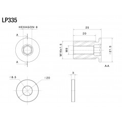 RIZOMA Adapter fitting for protector PROGUARD SYSTEM LP335