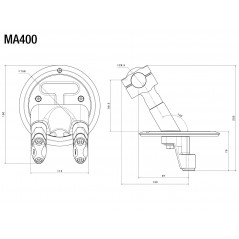 RIZOMA Handlebar riser kit MA400