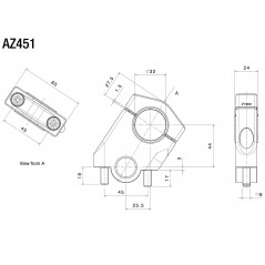RIZOMA Handlebar support risers AZ451