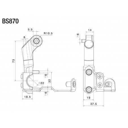 RIZOMA Adaptador espejo retrovisor BS870