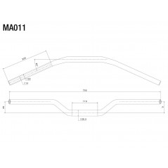 RIZOMA Manillar de aluminio con diámetro variable para un pilotaje preciso MA011