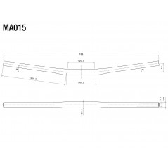 RIZOMA Manillar Drag Bar para una posición de pilotaje más deportiva MA015