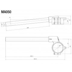 RIZOMA Semi handlebars kit Ø 55 mm MA050