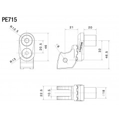 RIZOMA Soporte para estribo estribera PE715