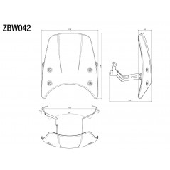 RIZOMA Aluminum windshield Windscreen ZBW042