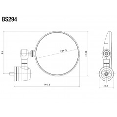 RIZOMA REAR VIEW MIRROR SPY-R Ø 94,5 mm BS294