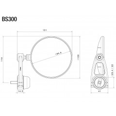 RIZOMA Espejo retrovisor SPY-ARM Ø 94,5 mm BS300