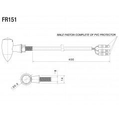 RIZOMA Mini intermitente universal CLUB L con FR151