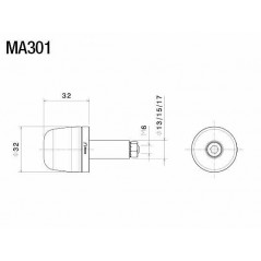 RIZOMA Universal terminal handlebar counterweight MA301 MA301