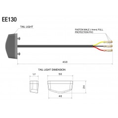 RIZOMA Kit de iluminación matrícula y piloto trasero homologado EE130