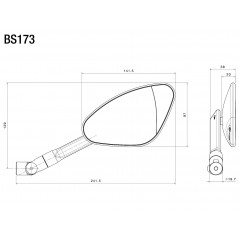 RIZOMA ESPEJO RETROVISOR DERECHO GENESI BS173