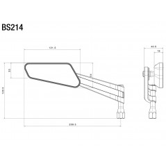 RIZOMA REAR VIEW MIRROR LEFT CIRCUIT 959 RS BS214