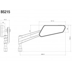 RIZOMA ESPEJO RETROVISOR DERECHO CIRCUIT 959 RS BS215