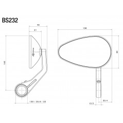 RIZOMA Espejo retrovisor REVERSE RADIAL BS232