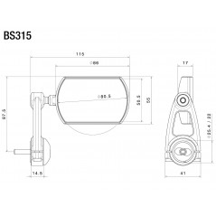 RIZOMA REAR VIEW MIRROR LUNAR BS315