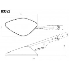 RIZOMA ESPEJO RETROVISOR IZQUIERDO NAMIC SPORT BS322