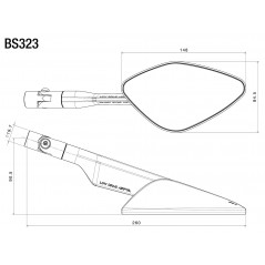 RIZOMA ESPEJO RETROVISOR DERECHO NAMIC SPORT BS323
