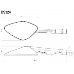 RIZOMA REAR VIEW MIRROR LEFT NAMIC STREET BS324