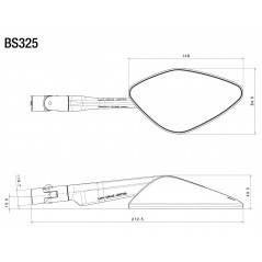 RIZOMA REAR VIEW MIRROR RIGHT NAMIC STREET BS325