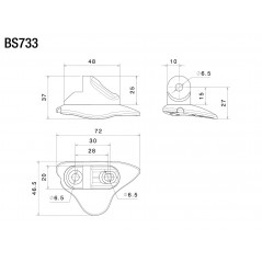 RIZOMA Rear view mirror mounting kit for fairing 2 U BS733
