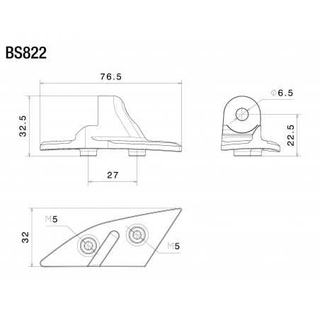 RIZOMA Kit de montaje retrovisor para carenado 2 U BS822