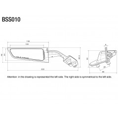 RIZOMA Set of rear view mirrors STEALTH BSS010