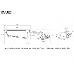 RIZOMA Set of rear view mirrors STEALTH BSS021