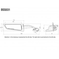 RIZOMA Set of rear view mirrors STEALTH BSS031