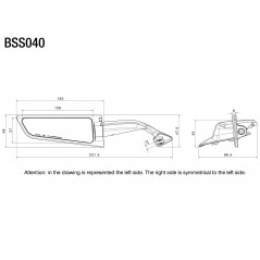 RIZOMA Set of rear view mirrors STEALTH BSS040