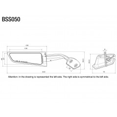 RIZOMA Set of rear view mirrors STEALTH BSS050