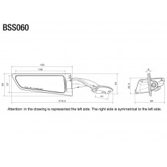 RIZOMA Set of rear view mirrors STEALTH BSS060