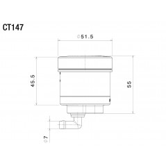 RIZOMA Depósito de fluido freno delantero PURE - Diseño simple y durabilidad garantizada CT147