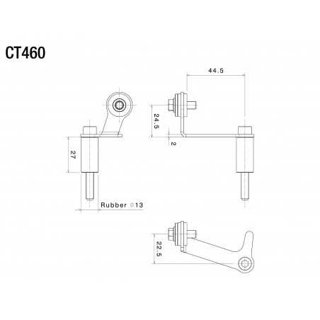RIZOMA Kit de montaje deposito fluido freno trasero CT460