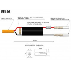 RIZOMA Wiring kit with resistance for front indicator 2 U 100 OHM EE146