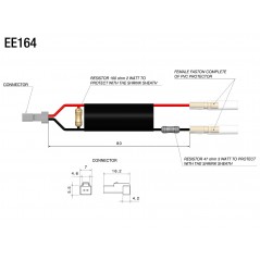 RIZOMA Wiring kit with resistor for indicator EE164