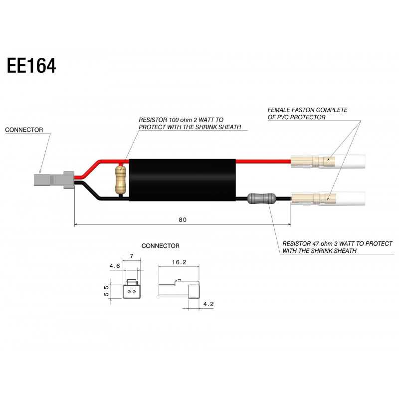 RIZOMA Wiring kit with resistor for indicator EE164