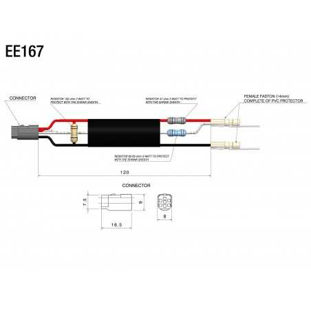 RIZOMA Kit de cableado con resistencia para intermitente delantero EE167