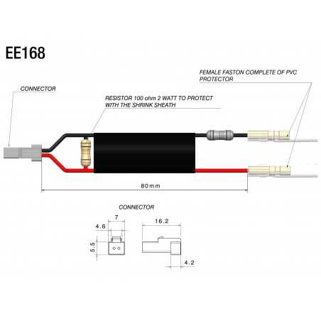 RIZOMA Kit cableado para intermitentes 2 U EE168