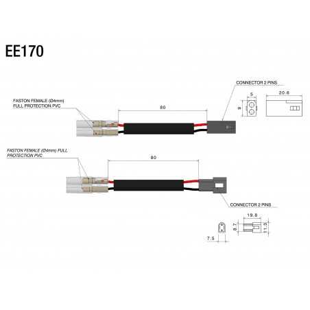 RIZOMA Wiring kit for front turn signal EE170